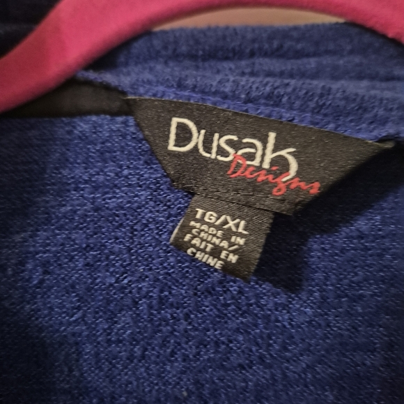 Dark Blue Ruffled Cardigan - Picture 3 of 6